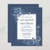 Budget Wit Stoffig Blauw Wildbloem Bloemen Bruilof (Voorkant / Achterkant)