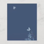 Budget Wit Stoffig Blauw Wildbloem Bloemen Bruilof (Achterkant)