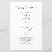 Budget wit zwart elegant foto bruiloft programma (Voorkant)