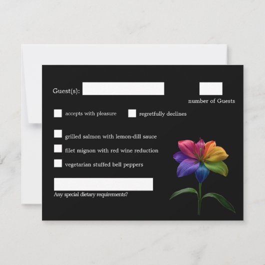 🌈 Budget With Menu RSVP Technicolor Love  (Achterkant)