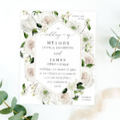 Budget Witte Bloem Bruiloft Flyer