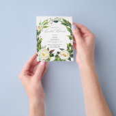 Budget Witte Bloemen & Groene Bruidsdouche Flyer (Hand)