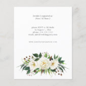 Budget Witte Bloemen & Groene Bruidsdouche Flyer (Achterkant)