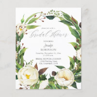 Budget Witte Bloemen & Groene Bruidsmeisjes Bruilo