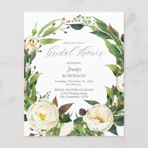 Budget Witte Bloemen & Groene Bruidsmeisjes Bruilo Flyer