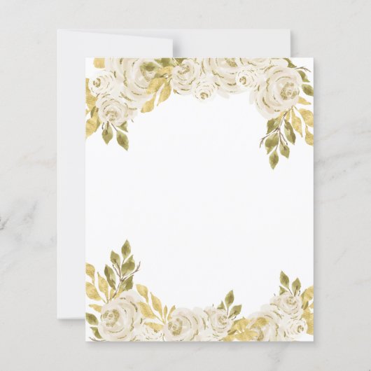 BUDGET Witte Bloemige Prinses Gouden Boog Quincean (Achterkant)