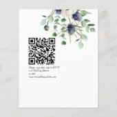 Budget witte floral greenery bruiloft nodig (Achterkant)