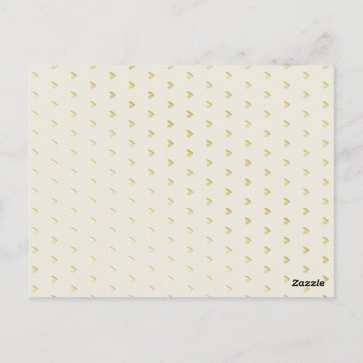 Budget Witte Gouden Rozen Glitter Folie Ampersand Briefkaart (Achterkant)