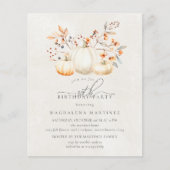 BUDGET Witte pompoen 30e verjaardag uitnodiging (Voorkant)