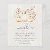 BUDGET Witte Pompoen 50e verjaardag uitnodiging (Voorkant)