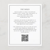 Budget Witte QR-code All-in-One Trouwuitnodiging (Achterkant)