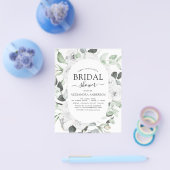 Budget Witte Roos Bruidsmeisje Uitnodiging Flyer (Enkel)