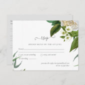 BUDGET Witte Rozen Boeket Bloemige Bruiloft Briefkaart (Voorkant / Achterkant)