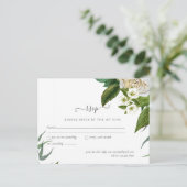 BUDGET Witte Rozen Boeket Bloemige Bruiloft Briefkaart (Staand voorkant)