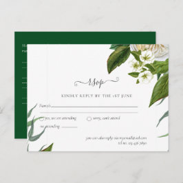 BUDGET Witte Rozen Boeket Bloemige Bruiloft Briefkaart