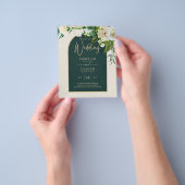 BUDGET Witte Rozen Bos Groen Winter Huwelijk INV Flyer (Hand)