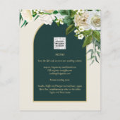 BUDGET Witte Rozen Bos Groen Winter Huwelijk INV Flyer (Achterkant)