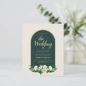 BUDGET Witte Rozen Bosgroene Winter Huwelijks INV (Staand voorkant)