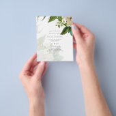 Budget Witte Rozen Stof Blauw Bruiloft Flyer (Hand)