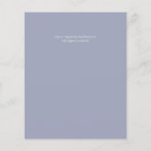 Budget Witte Rozen Stof Blauw Bruiloft Flyer (Achterkant)
