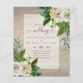 BUDGET WITTE ROZEN Uitnodigingen TROUWHUISSTIJL (Voorkant)