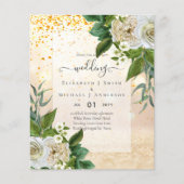 BUDGET WITTE ROZEN Uitnodigingen TROUWHUISSTIJL (Voorkant)