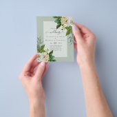 BUDGET WITTE ROZEN Uitnodigingen TROUWHUISSTIJL Flyer (Hand)