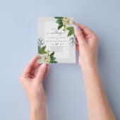 BUDGET WITTE ROZEN Uitnodigingen TROUWHUISSTIJL Flyer (Hand)