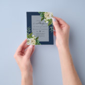 BUDGET WITTE ROZEN Uitnodigingen TROUWHUISSTIJL Flyer (Hand)