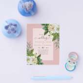 BUDGET WITTE ROZEN Uitnodigingen TROUWHUISSTIJL Flyer (Enkel)