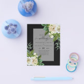 BUDGET WITTE ROZEN Uitnodigingen TROUWHUWELIJKSTIJ Flyer (Enkel)