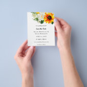 Budget Witte Zonnebloem & Witte Bloemen Save the D Flyer (Hand)