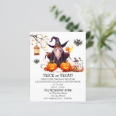 Budget Wizard en Ghosts Trick or treat Uitnodiging (Staand voorkant)