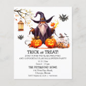 Budget Wizard en Ghosts Trick or treat Uitnodiging (Voorkant)