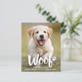 Budget Wof Foto Puppy Dog Nieuwe Aankondiging Pet (Staand voorkant)