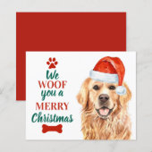 Budget Wof Merry Kersthond Golden Retriever (Voorkant / Achterkant)