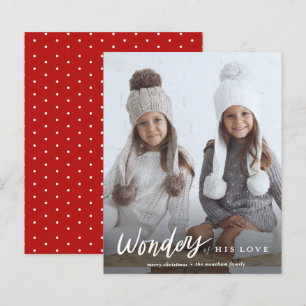 Budget Wonders of His Love Foto Kerstkaart