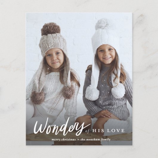 Budget Wonders of Zijne Liefde Foto Kerstmis Kaart (Voorkant)