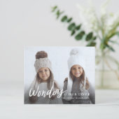 Budget Wonders of Zijne Liefde Foto Kerstmis Kaart (Staand voorkant)