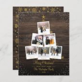 Budget Wood & Gold Kerstmis Aangepaste foto's Coll (Voorkant / Achterkant)