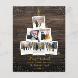 Budget Wood & Gold Kerstmis Aangepaste foto's Coll
