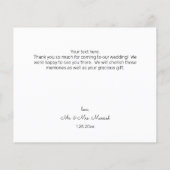 Budget Wood, Lace, Lichtroze Floral Dank u. Flyer (Achterkant)