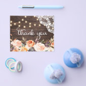 Budget Wood, Lace, Lichtroze Floral Dank u. Flyer (Enkel)