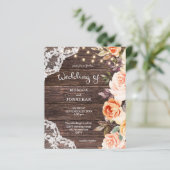 Budget Wood, Lace, Roze en Peach Floral Wedding (Staand voorkant)