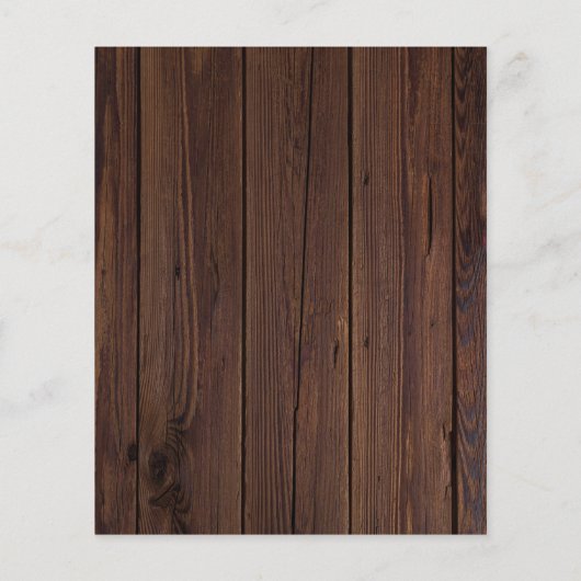 BUDGET Wood Lace String Lights Weddenschap Paper Flyer (Achterkant)