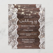 Budget Wood Lace String Lights Wedding (Voorkant / Achterkant)