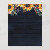 Budget Wood Sunflower Weddenschap (Achterkant)