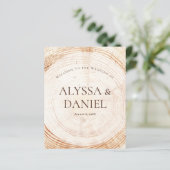 Budget WoodGrain Rustic Wedding Custom Program (Staand voorkant)