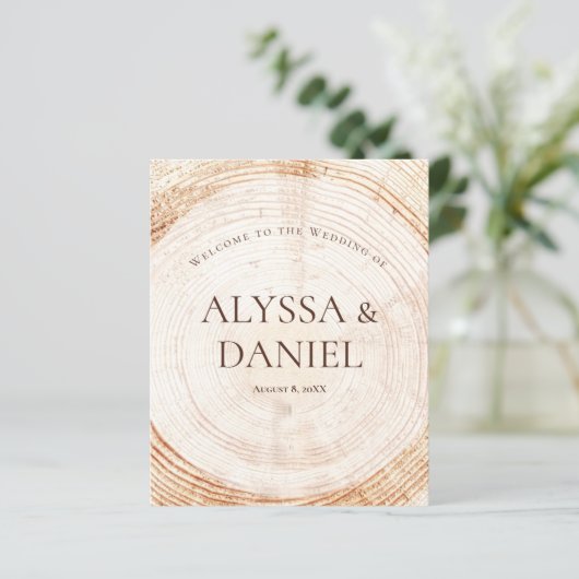 Budget WoodGrain Rustic Wedding Custom Program (Staand voorkant)