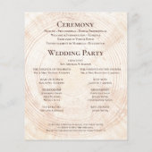 Budget WoodGrain Rustic Wedding Custom Program (Achterkant)